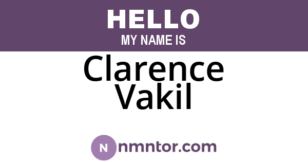 Clarence Vakil