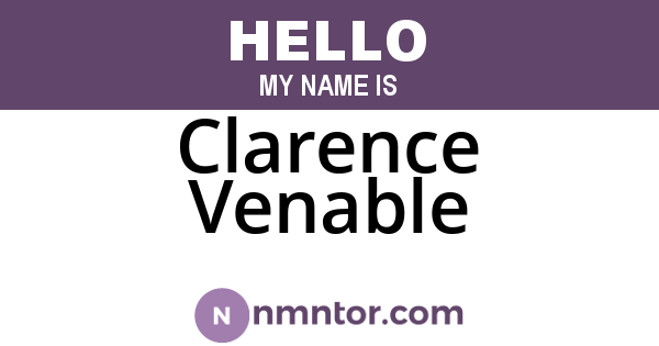 Clarence Venable