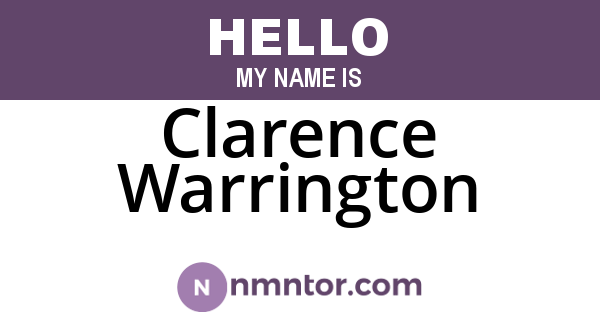 Clarence Warrington