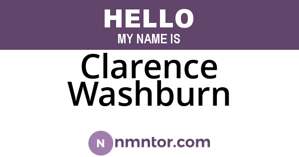 Clarence Washburn