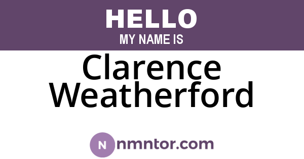 Clarence Weatherford