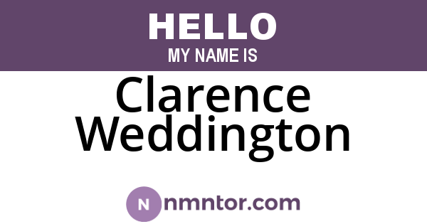 Clarence Weddington