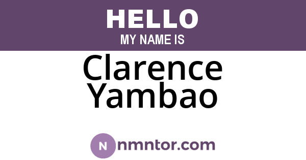 Clarence Yambao