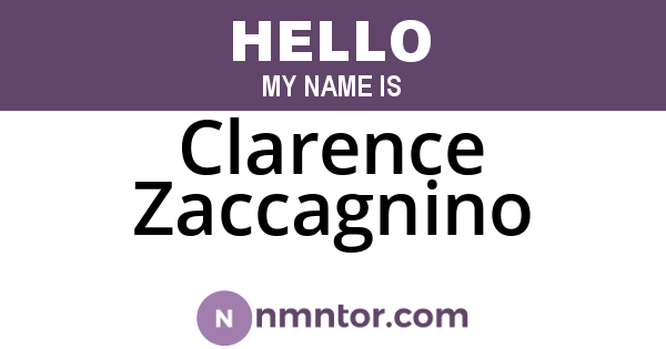 Clarence Zaccagnino