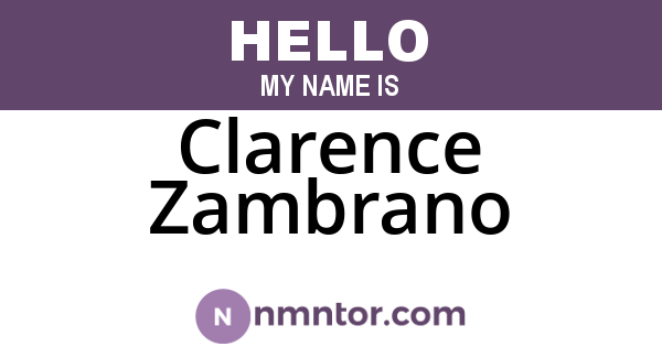 Clarence Zambrano