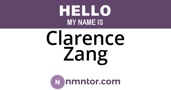 Clarence Zang