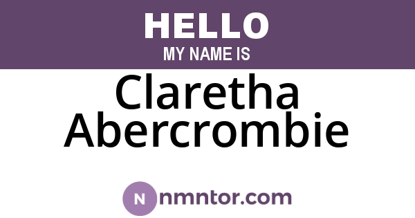 Claretha Abercrombie