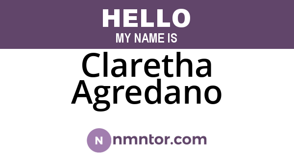 Claretha Agredano