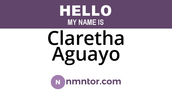 Claretha Aguayo