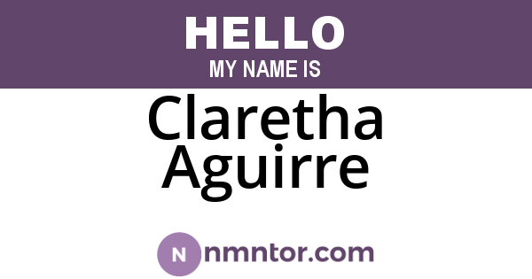 Claretha Aguirre
