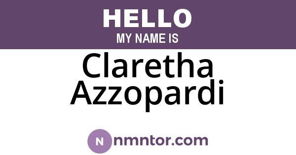Claretha Azzopardi