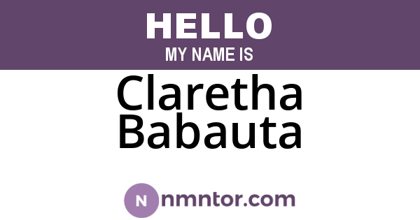 Claretha Babauta