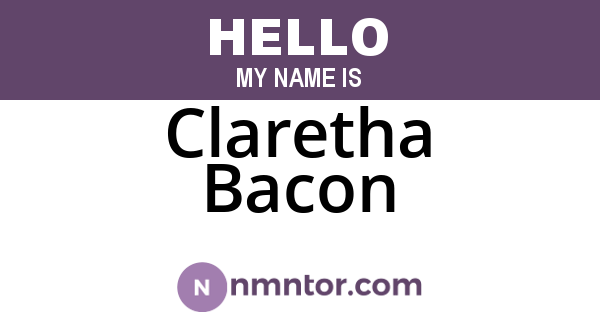 Claretha Bacon