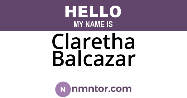 Claretha Balcazar