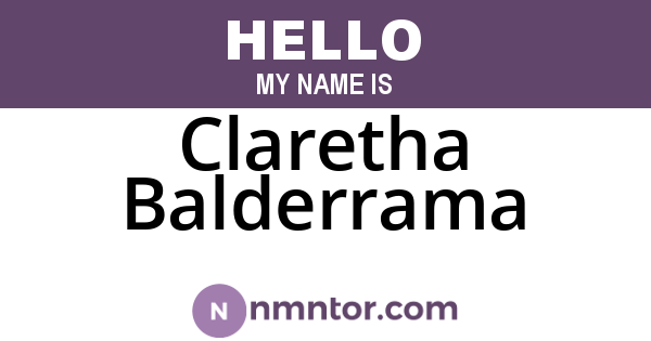 Claretha Balderrama