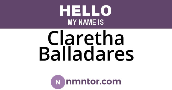 Claretha Balladares