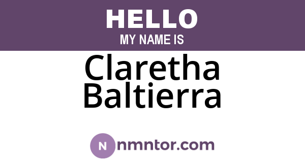 Claretha Baltierra