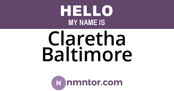 Claretha Baltimore