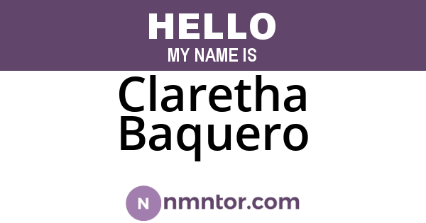 Claretha Baquero
