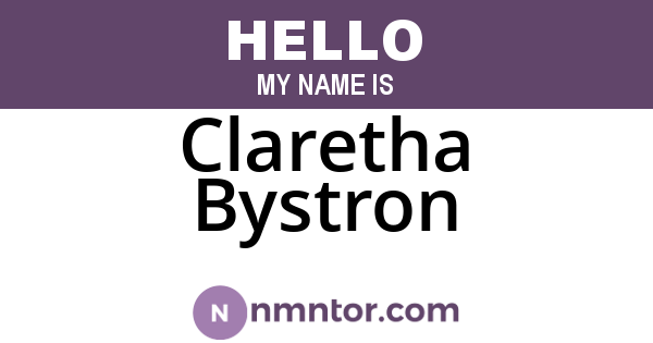 Claretha Bystron