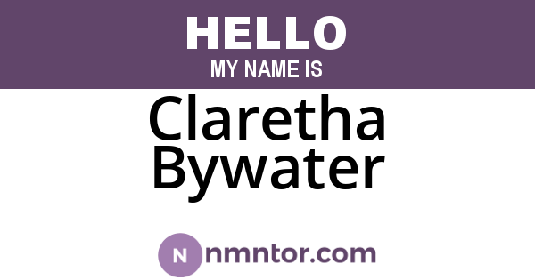 Claretha Bywater