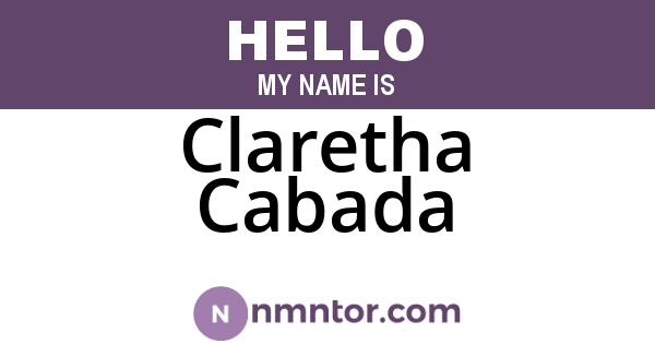 Claretha Cabada