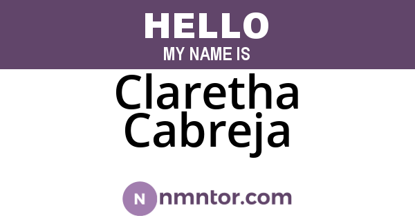 Claretha Cabreja