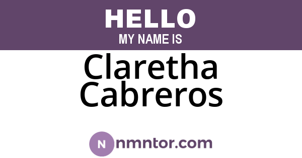 Claretha Cabreros