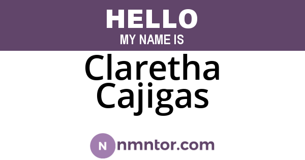 Claretha Cajigas