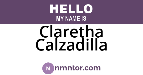 Claretha Calzadilla
