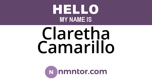 Claretha Camarillo