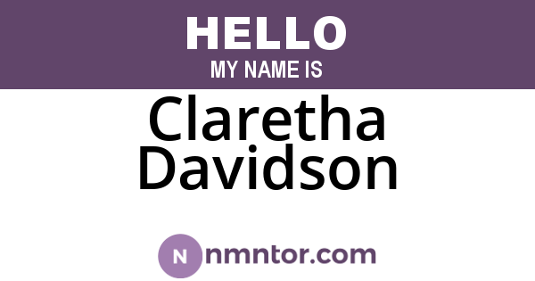 Claretha Davidson