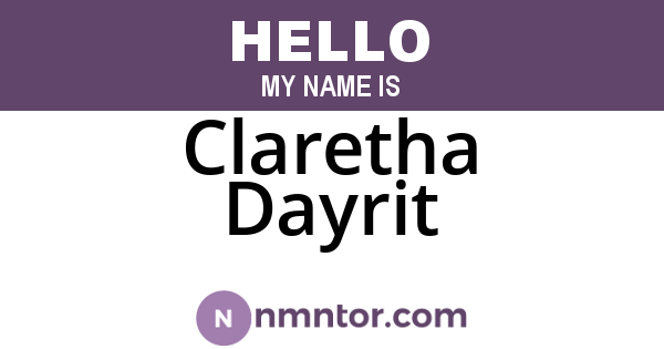 Claretha Dayrit