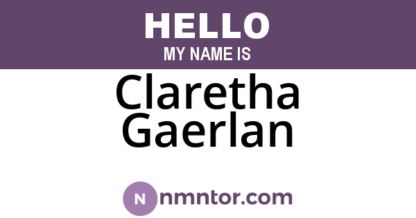Claretha Gaerlan