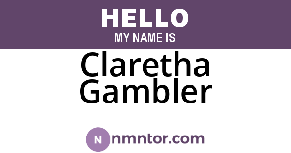Claretha Gambler
