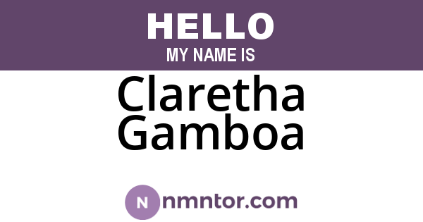 Claretha Gamboa