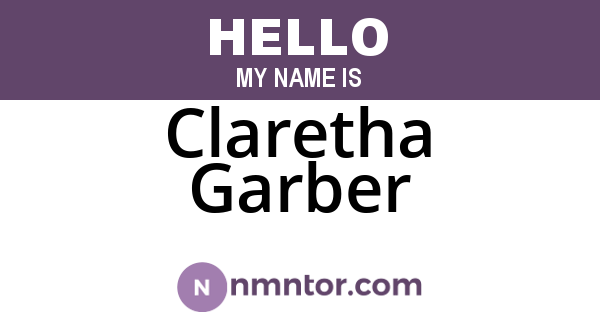 Claretha Garber