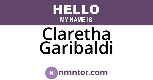 Claretha Garibaldi