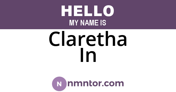 Claretha In
