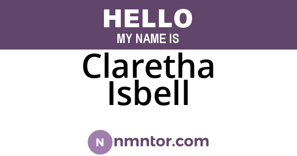 Claretha Isbell