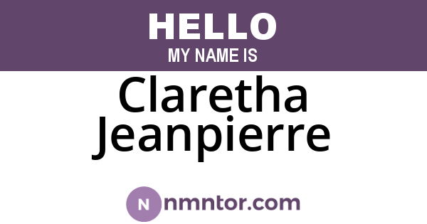 Claretha Jeanpierre