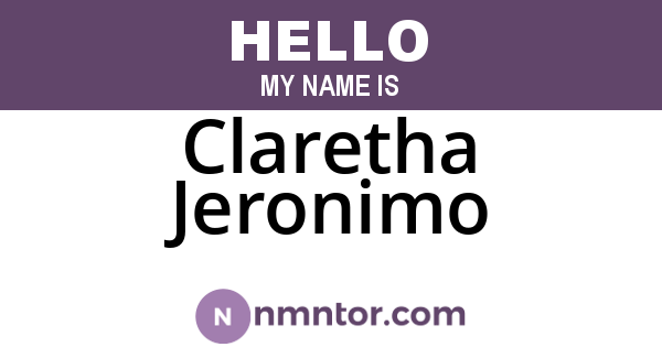 Claretha Jeronimo