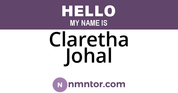 Claretha Johal