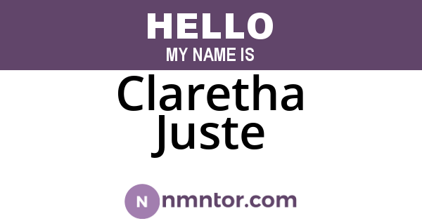 Claretha Juste