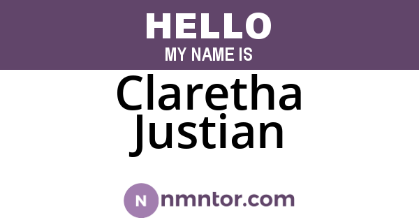 Claretha Justian