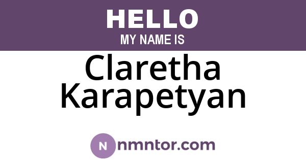 Claretha Karapetyan