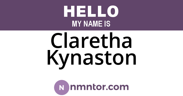 Claretha Kynaston