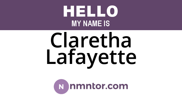 Claretha Lafayette
