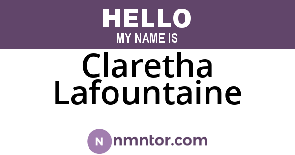 Claretha Lafountaine
