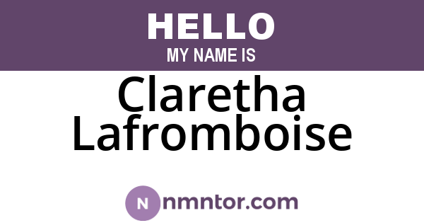 Claretha Lafromboise